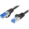 Lanberg | Patchcord Cat.6A S/FTP LSZH CCA Black Fluke Passed | PCF6A-10CC-0050-BK | 0.5 m | Black
