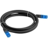 Lanberg | Patchcord Cat.6A S/FTP LSZH CCA Black Fluke Passed | PCF6A-10CC-0050-BK | 0.5 m | Black