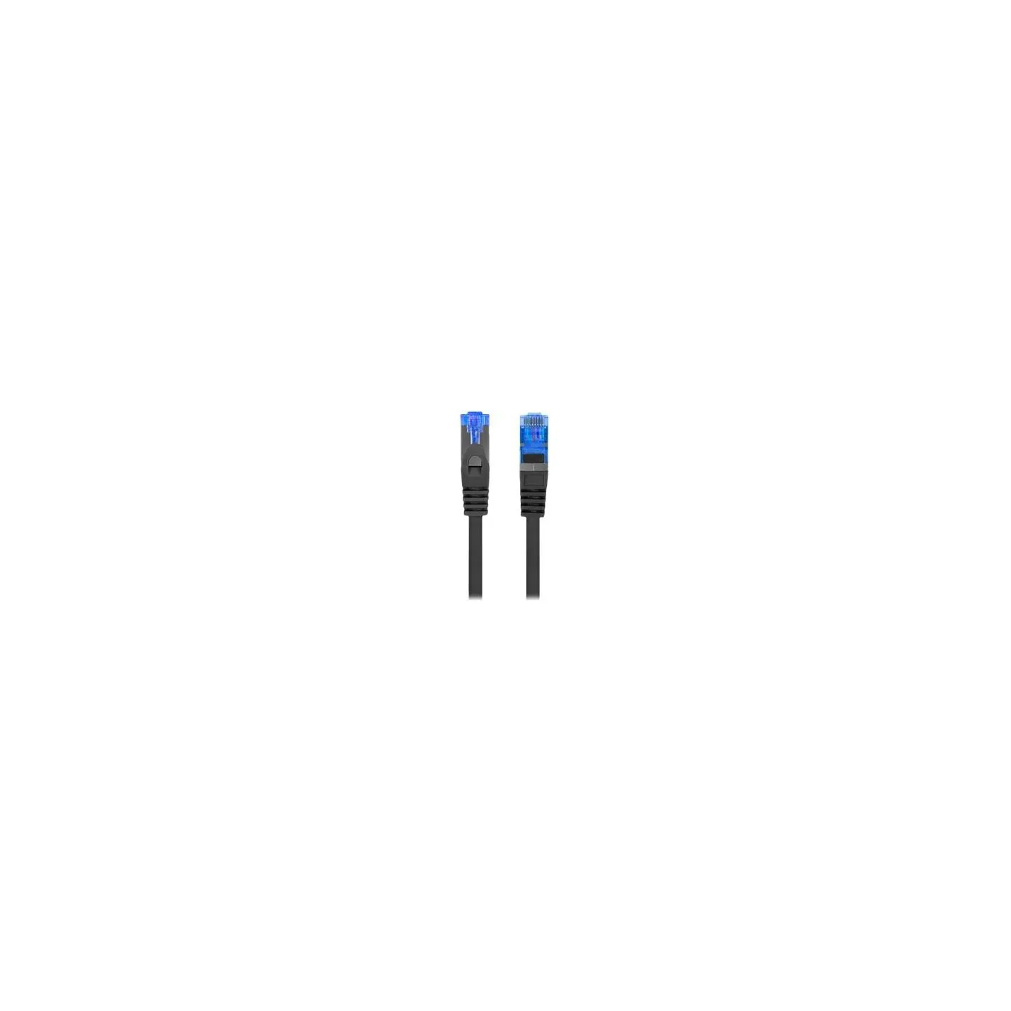 Lanberg | Patchcord Cat.6A S/FTP LSZH CCA Black Fluke Passed | PCF6A-10CC-0050-BK | 0.5 m | Black
