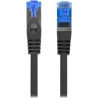 Lanberg | Patchcord Cat.6A S/FTP LSZH CCA Black Fluke Passed | PCF6A-10CC-0050-BK | 0.5 m | Black
