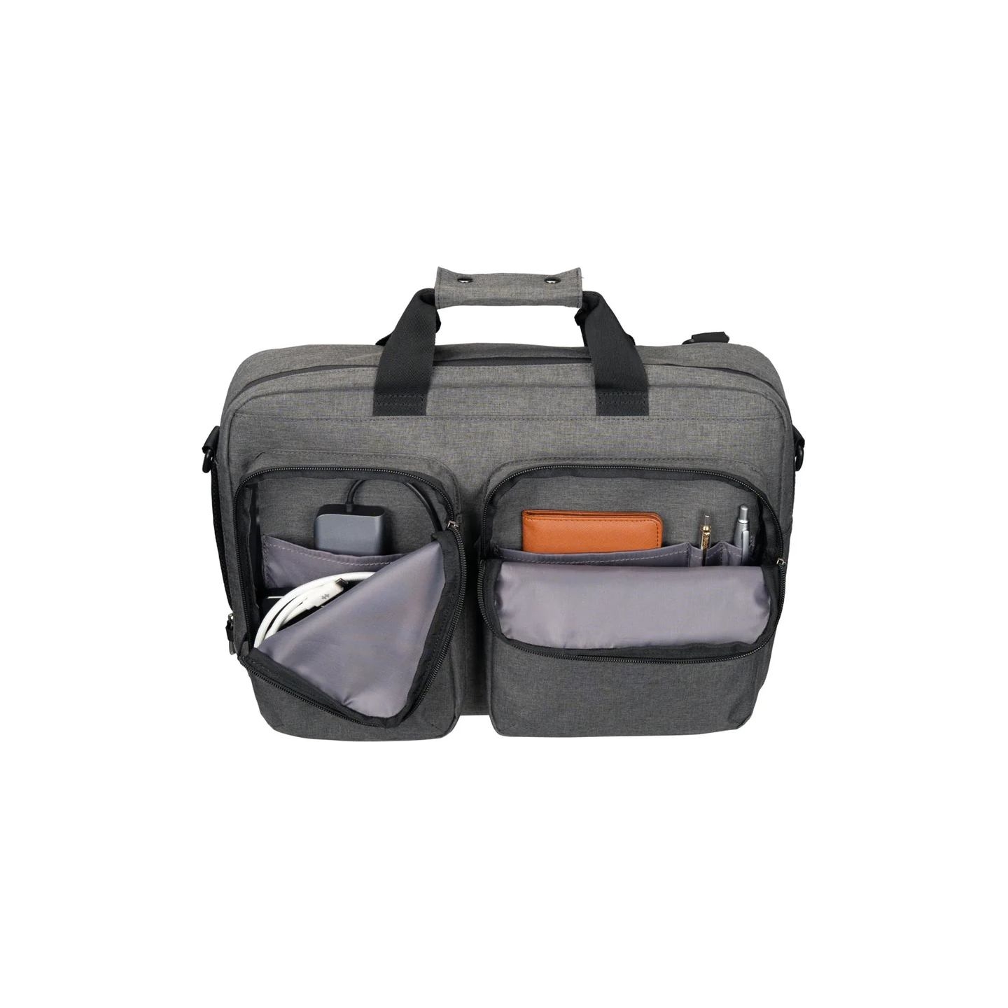 Targus HYBRID 16" BRIEFCASE BACKPACK, GREY