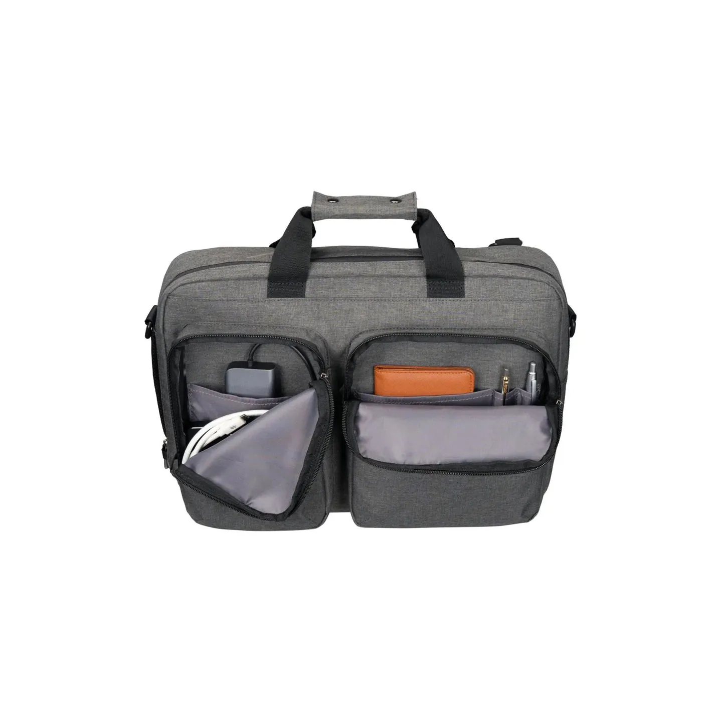 Targus HYBRID 16" BRIEFCASE BACKPACK, GREY