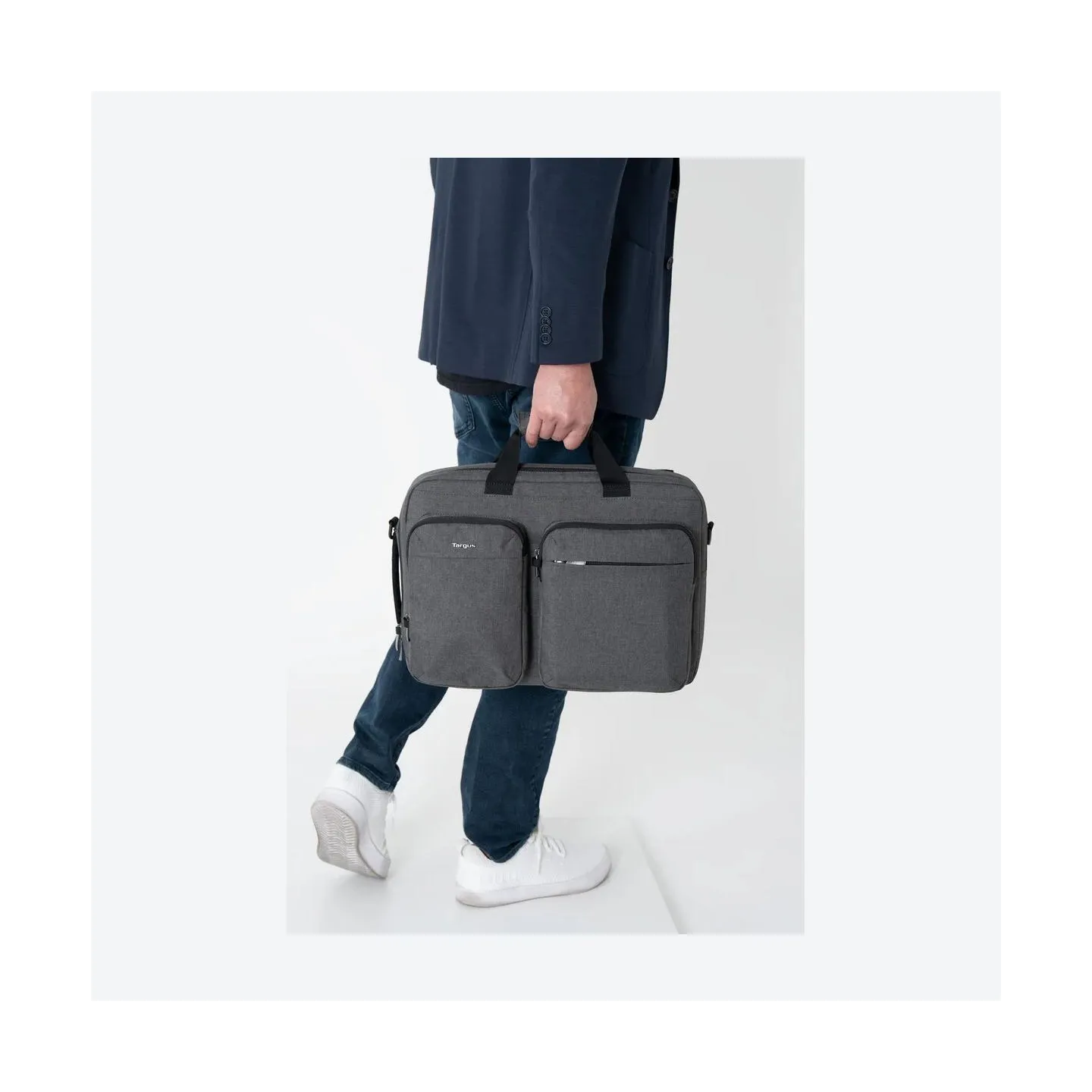 Targus HYBRID 16" BRIEFCASE BACKPACK, GREY