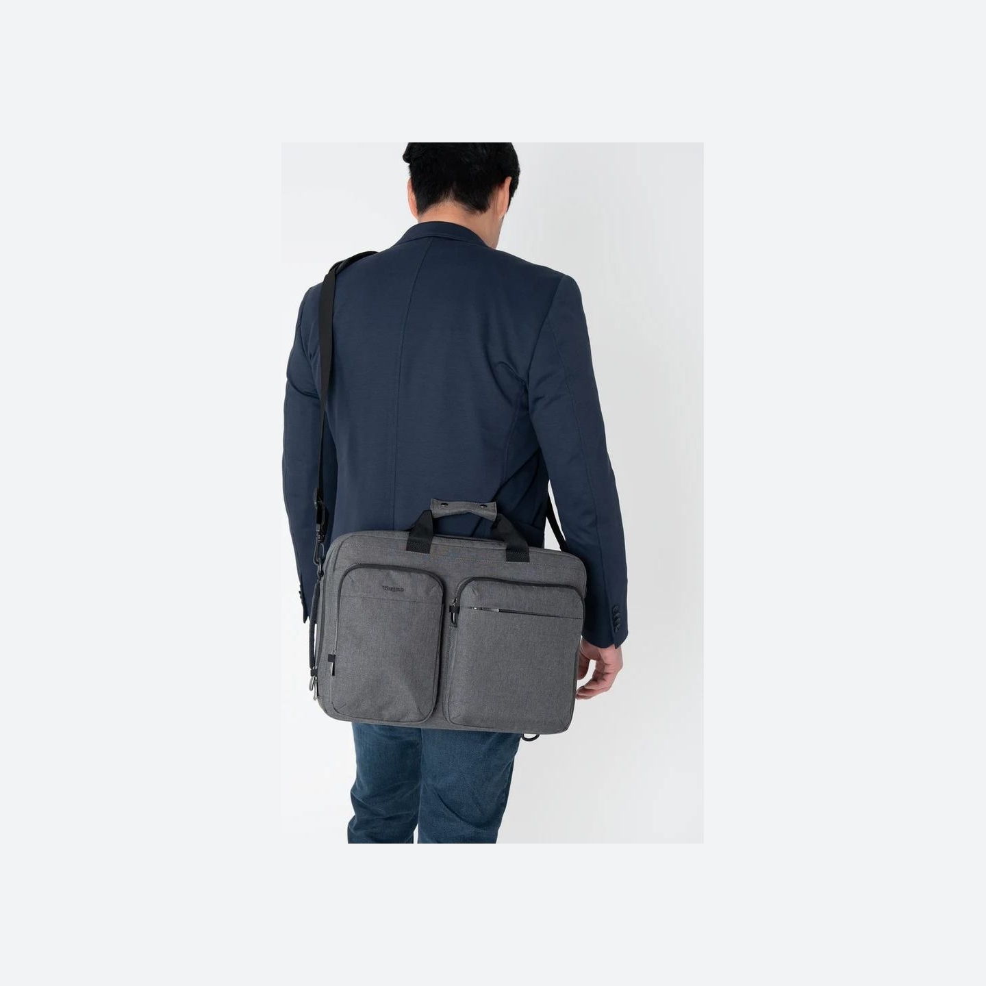 Targus HYBRID 16" BRIEFCASE BACKPACK, GREY