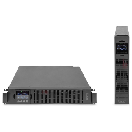 Digitus OnLine UPS, rack/tower, 3000VA, 3000W, LCD, 8 x C13, 1 x C19, RS-232, USB, SNMP card (optional), relay card (optional)  