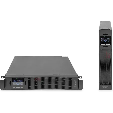 Digitus OnLine UPS, rack/tower, 3000VA, 3000W, LCD, 8 x C13, 1 x C19, RS-232, USB, SNMP card (optional), relay card (optional)  