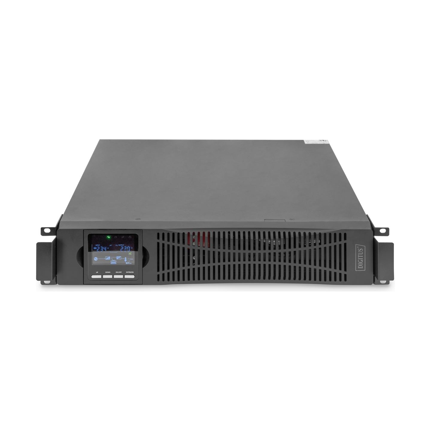 Digitus OnLine UPS, rack/tower, 3000VA, 3000W, LCD, 8 x C13, 1 x C19, RS-232, USB, SNMP card (optional), relay card (optional)  