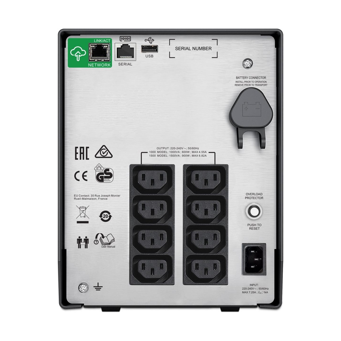 Schneider Electric APC Smart-UPS C | SMC1500IC | 1500 VA | 900 W