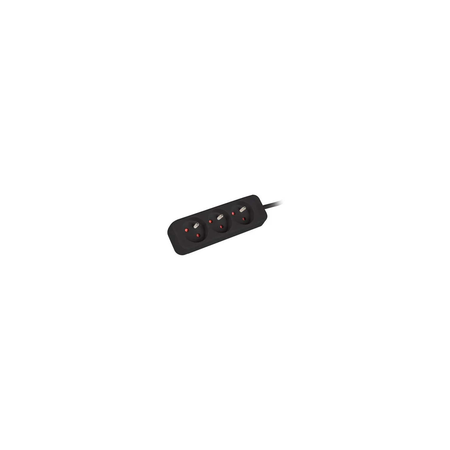 Lanberg Cable Power Strip, 3X French Outlets Quality-Grade Copper, 3 m | PS0-03E-0300-BK