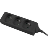 Lanberg Cable Power Strip, 3X French Outlets Quality-Grade Copper, 3 m | PS0-03E-0300-BK