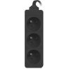 Lanberg Cable Power Strip, 3X French Outlets Quality-Grade Copper, 3 m | PS0-03E-0300-BK