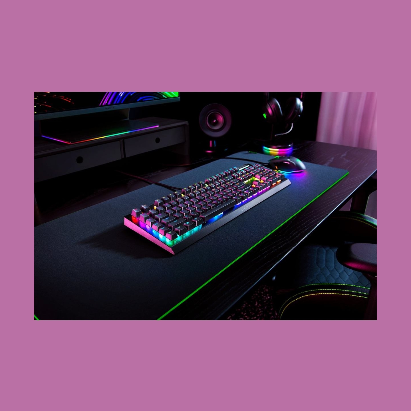 Razer | Mechanical Gaming Keyboard | BlackWidow V4 X | Mechanical Gaming Keyboard | Wired | US | Yellow Mechanical Switches (Lin