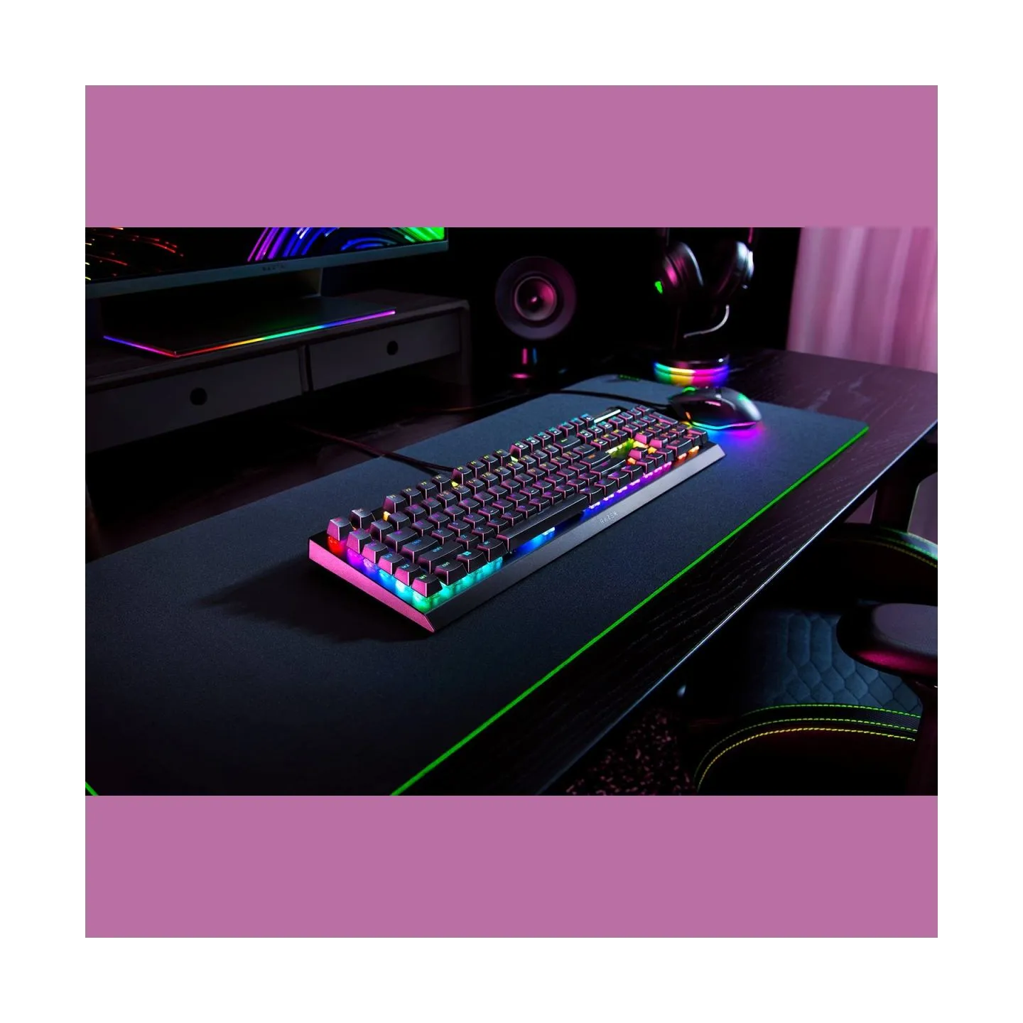 Razer | Mechanical Gaming Keyboard | BlackWidow V4 X | Mechanical Gaming Keyboard | Wired | US | Yellow Mechanical Switches (Lin