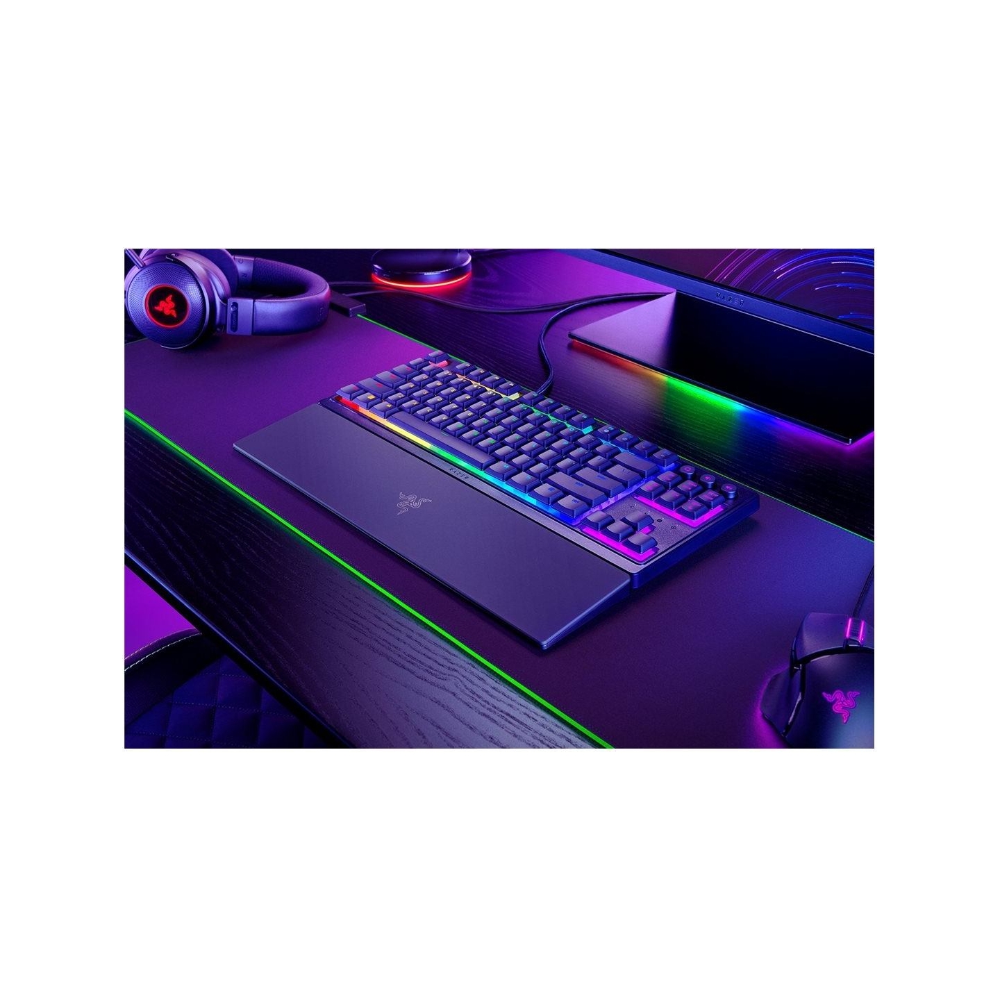 Razer Ornata V3 Tenkeyless Wired Gaming keyboard, Low-profile, RGB LED, USB QWERTY, US, Black / RZ03-04880100-R3M1