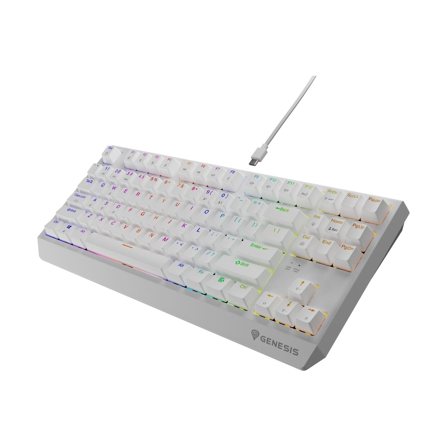 Genesis | THOR 230 | Mechanical Gaming Keyboard | Wired | US | Outemu Brown | White