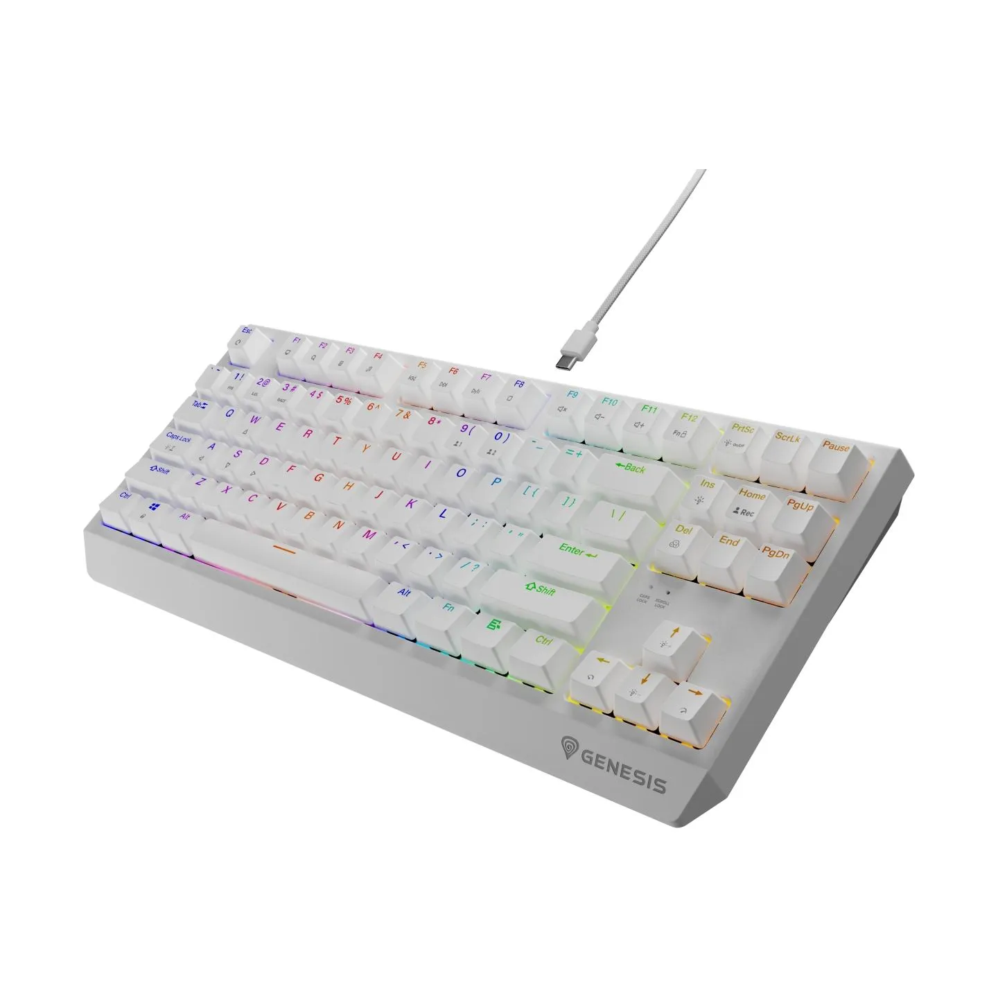 Genesis | THOR 230 | Mechanical Gaming Keyboard | Wired | US | Outemu Brown | White