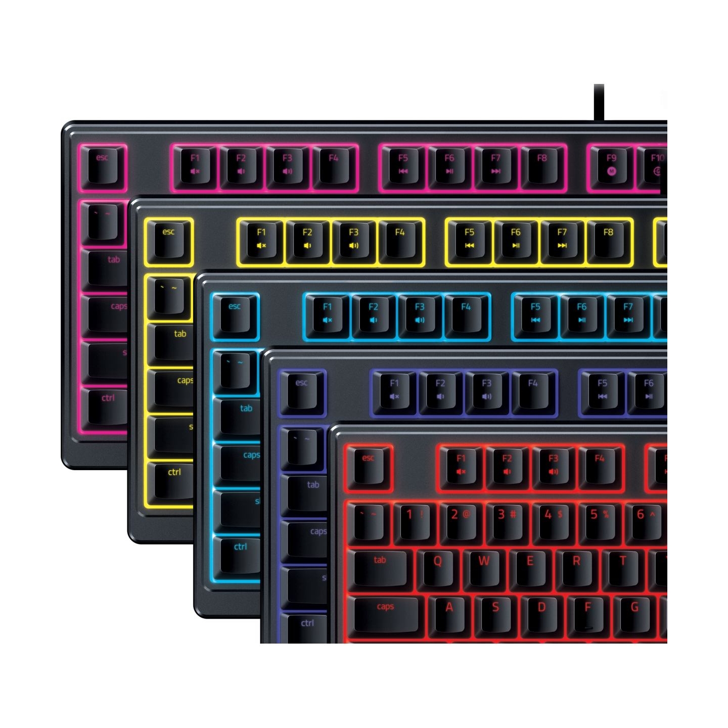 Razer | Gaming Keyboard | Ornata V3 X | Gaming keyboard | Wired | RGB LED light | US | Silent Membrane | Black