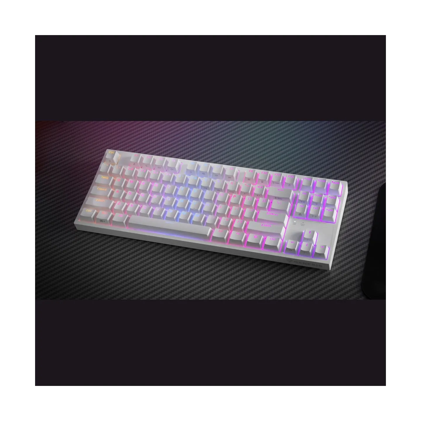 Genesis | THOR 404 TKL | Mechanical Gaming Keyboard | Wired | US | Gateron Yellow Pro | White | RGB