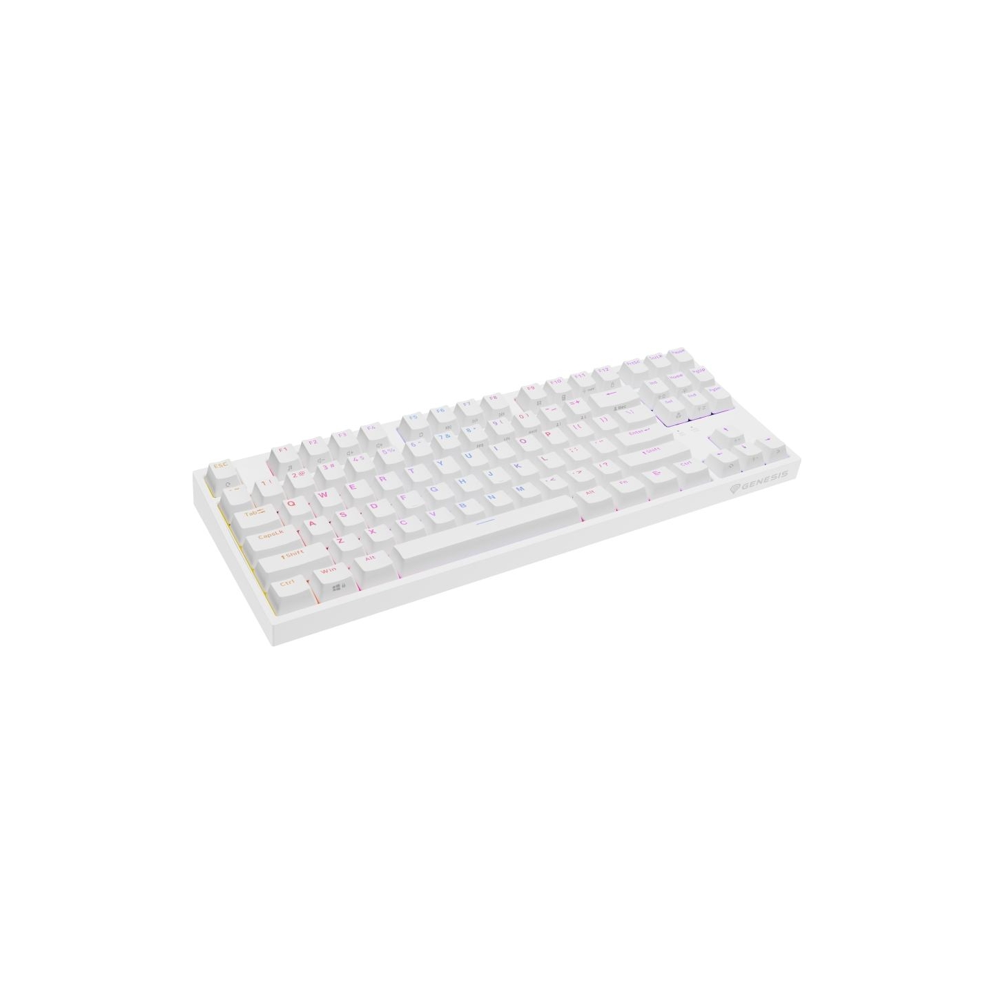 Genesis | THOR 404 TKL | Mechanical Gaming Keyboard | Wired | US | Gateron Yellow Pro | White | RGB