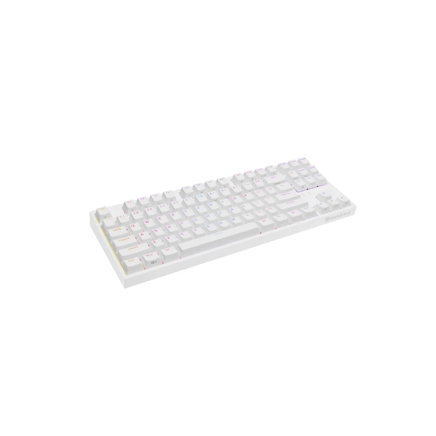 Genesis | THOR 404 TKL | Mechanical Gaming Keyboard | Wired | US | Gateron Yellow Pro | White | RGB
