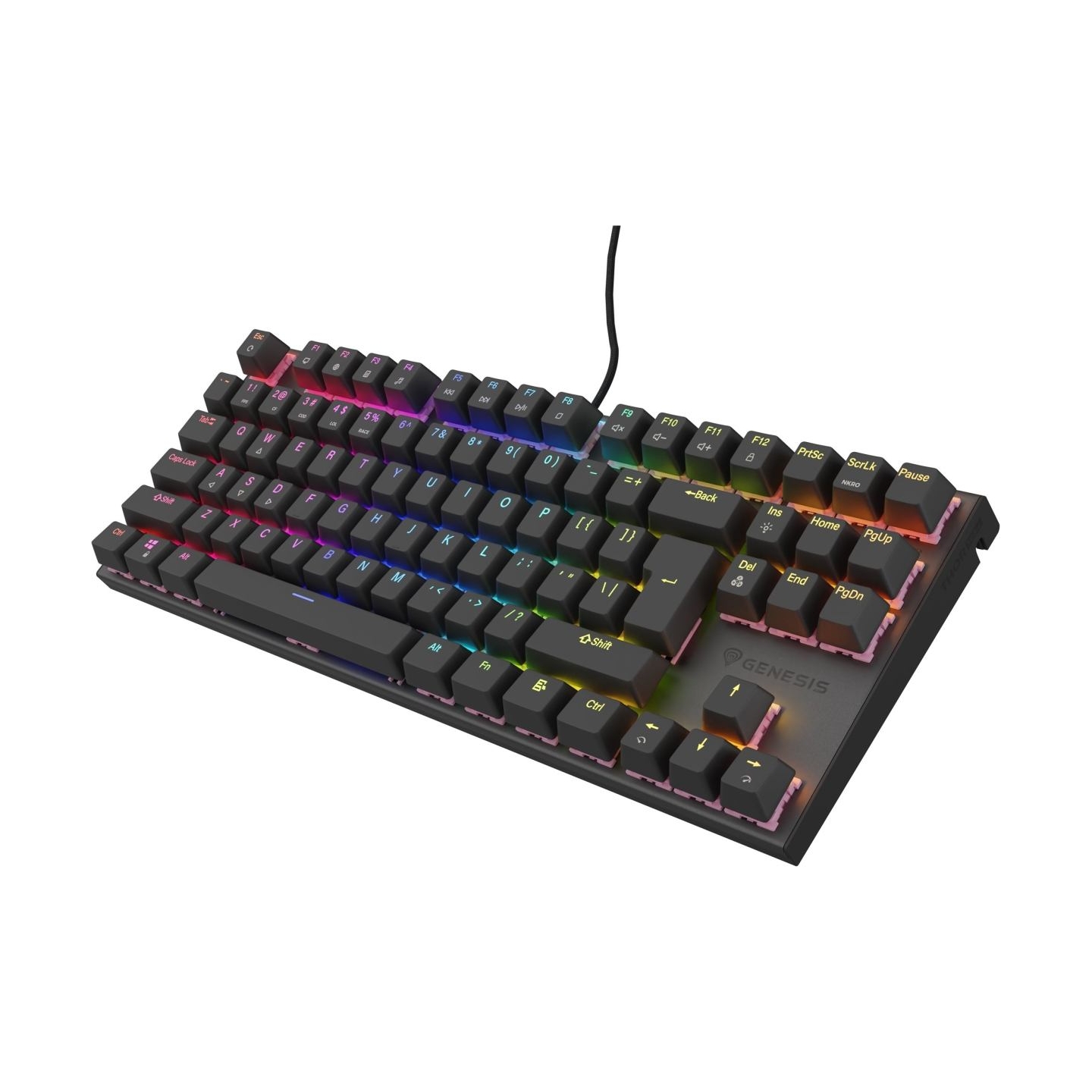 Genesis | THOR 303 | Mechanical Gaming Keyboard | Wired | US | Outemu Peach Silent | Black