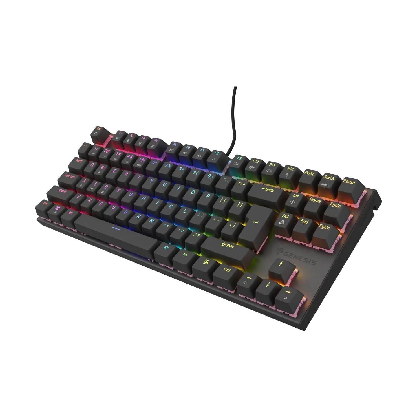 Genesis | THOR 303 | Mechanical Gaming Keyboard | Wired | US | Outemu Peach Silent | Black