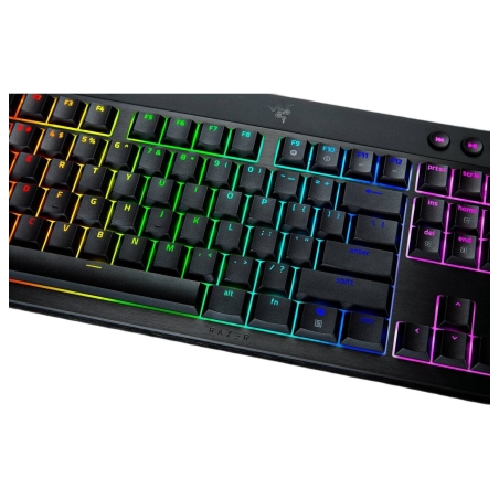 Razer | BlackWidow V4 Low-Profile Tenkeyless HyperSpeed | Keyboard | Wireless | US | Bluetooth | Green Switches | Black