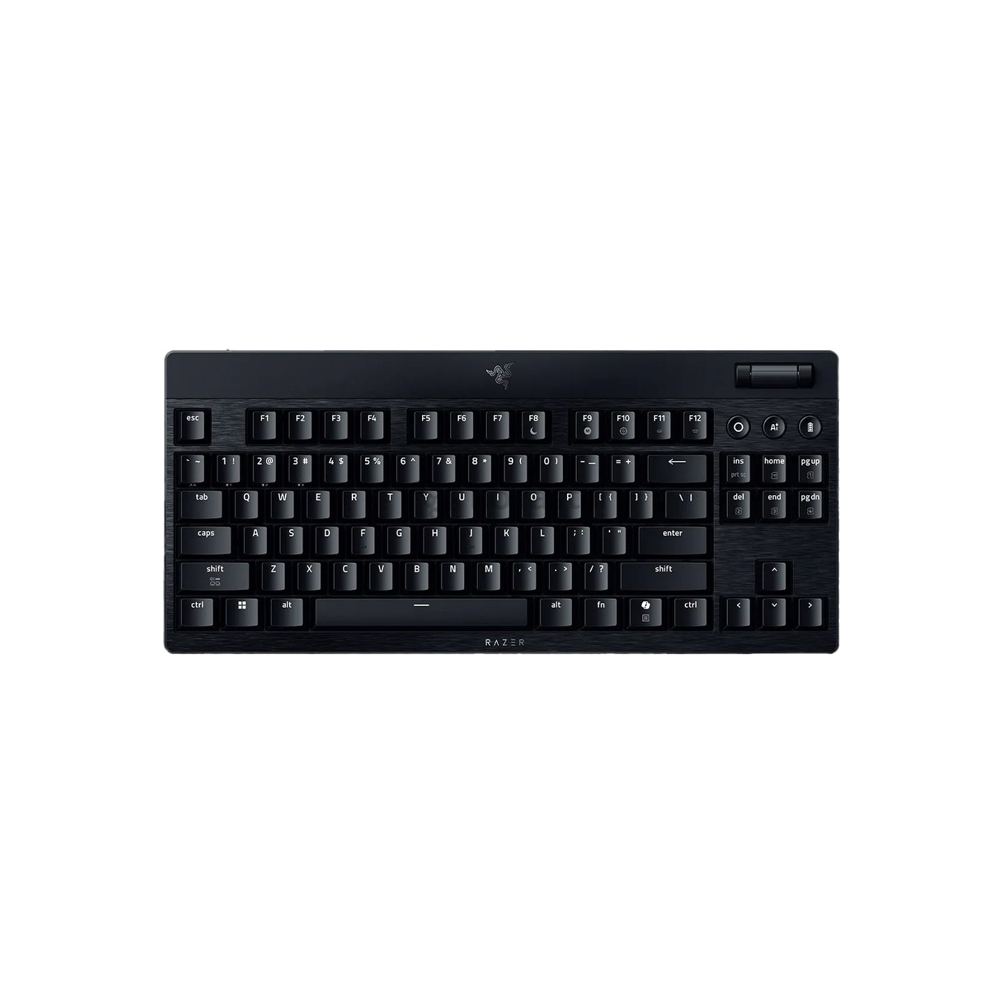 Razer | BlackWidow V4 Low-Profile Tenkeyless HyperSpeed | Keyboard | Wireless | US | Bluetooth | Green Switches | Black