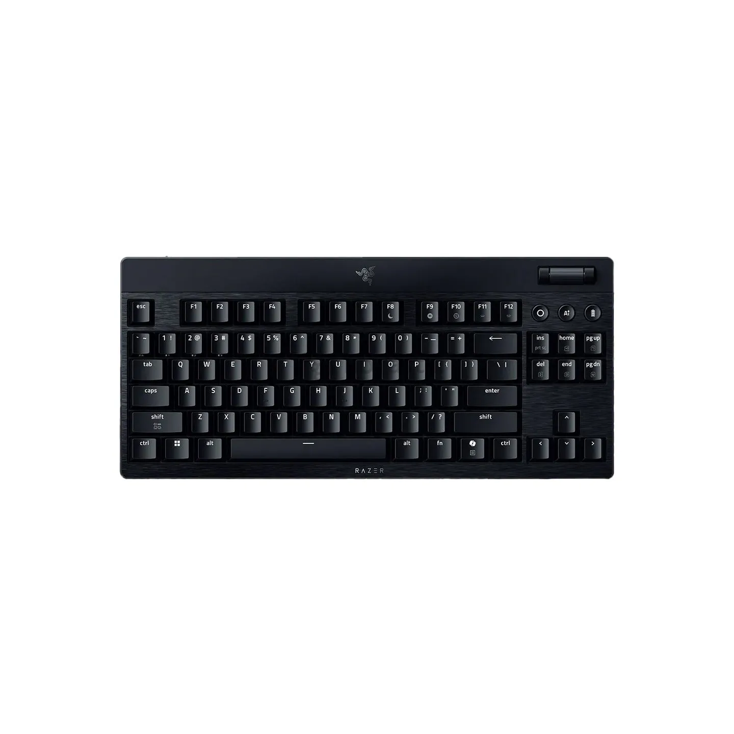 Razer | BlackWidow V4 Low-Profile Tenkeyless HyperSpeed | Keyboard | Wireless | US | Bluetooth | Green Switches | Black