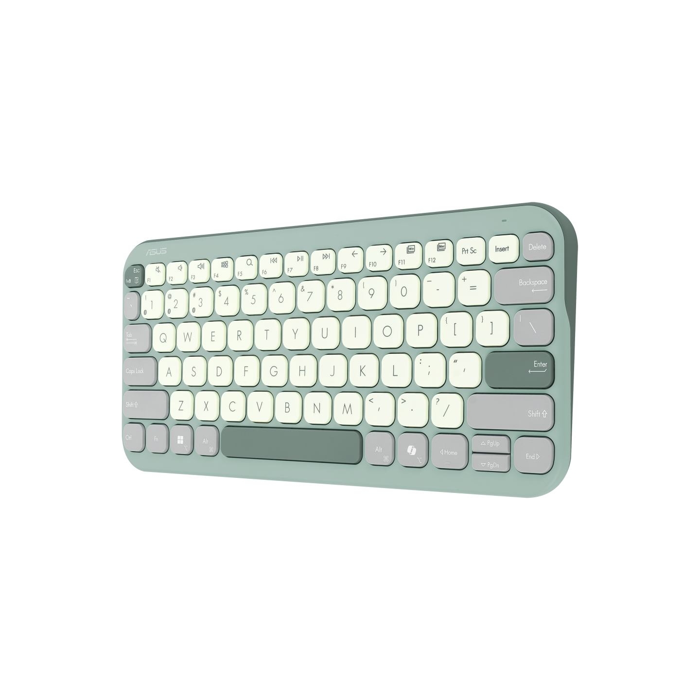 Asus Marshmallow KW100 | Keyboard | Wireless | US International | Green Tea Latte