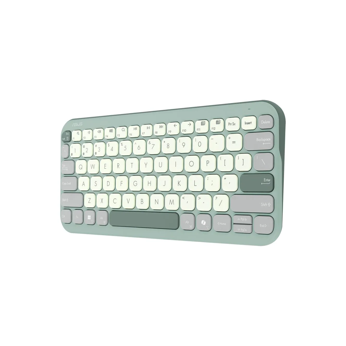 Asus Marshmallow KW100 | Keyboard | Wireless | US International | Green Tea Latte