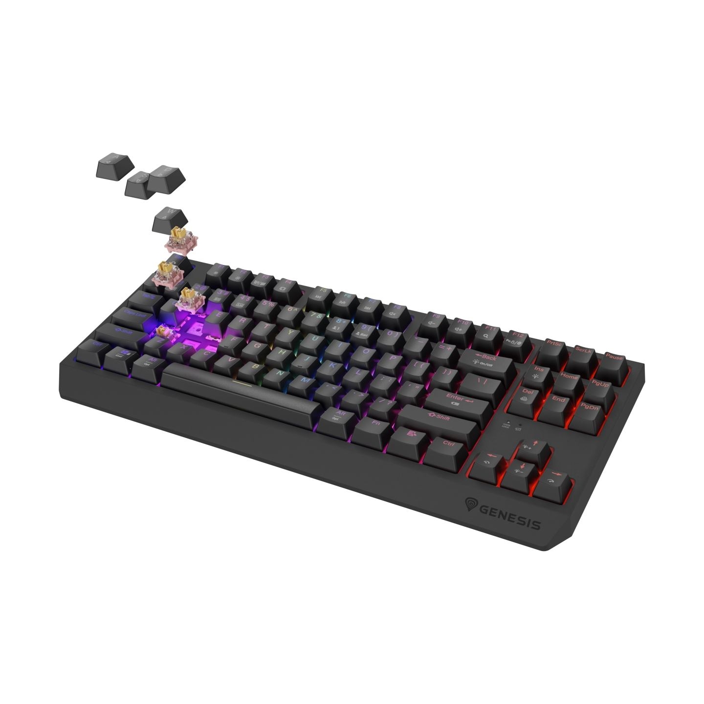 Genesis | THOR 230 | Mechanical Gaming Keyboard | Wireless | US | Outemu Panda | Black