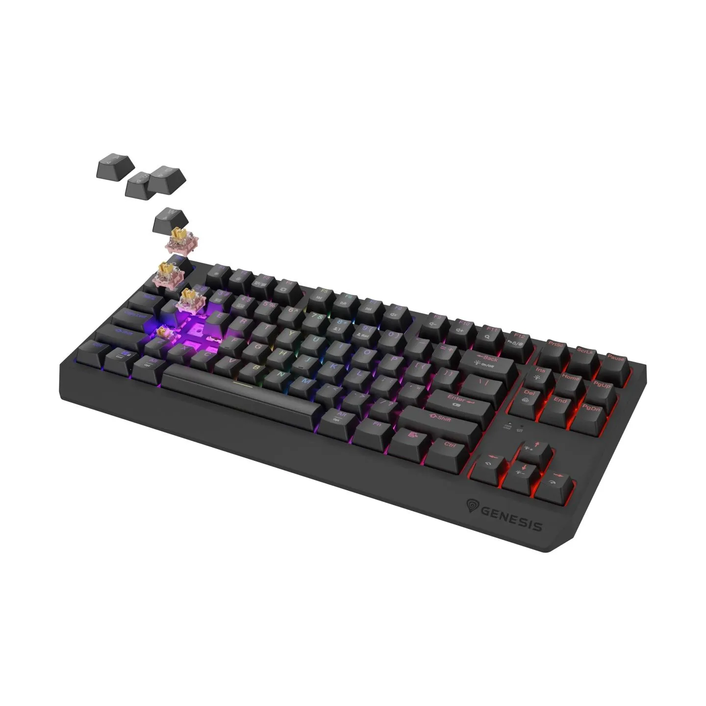 Genesis | THOR 230 | Mechanical Gaming Keyboard | Wireless | US | Outemu Panda | Black
