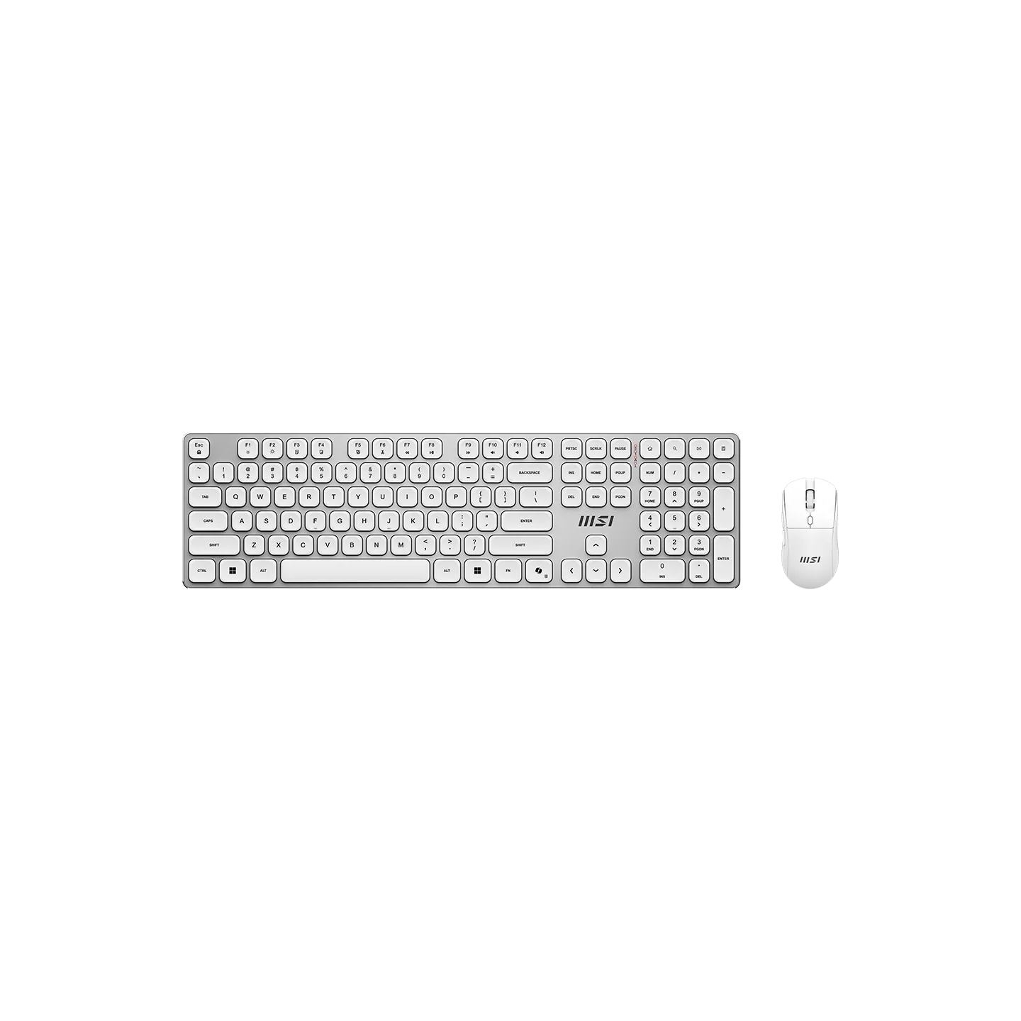 MSI FORGE K210 WIRELESS COMBO WHITE US | Keyboard and Mouse Set | Wireless | Mouse included | US | White