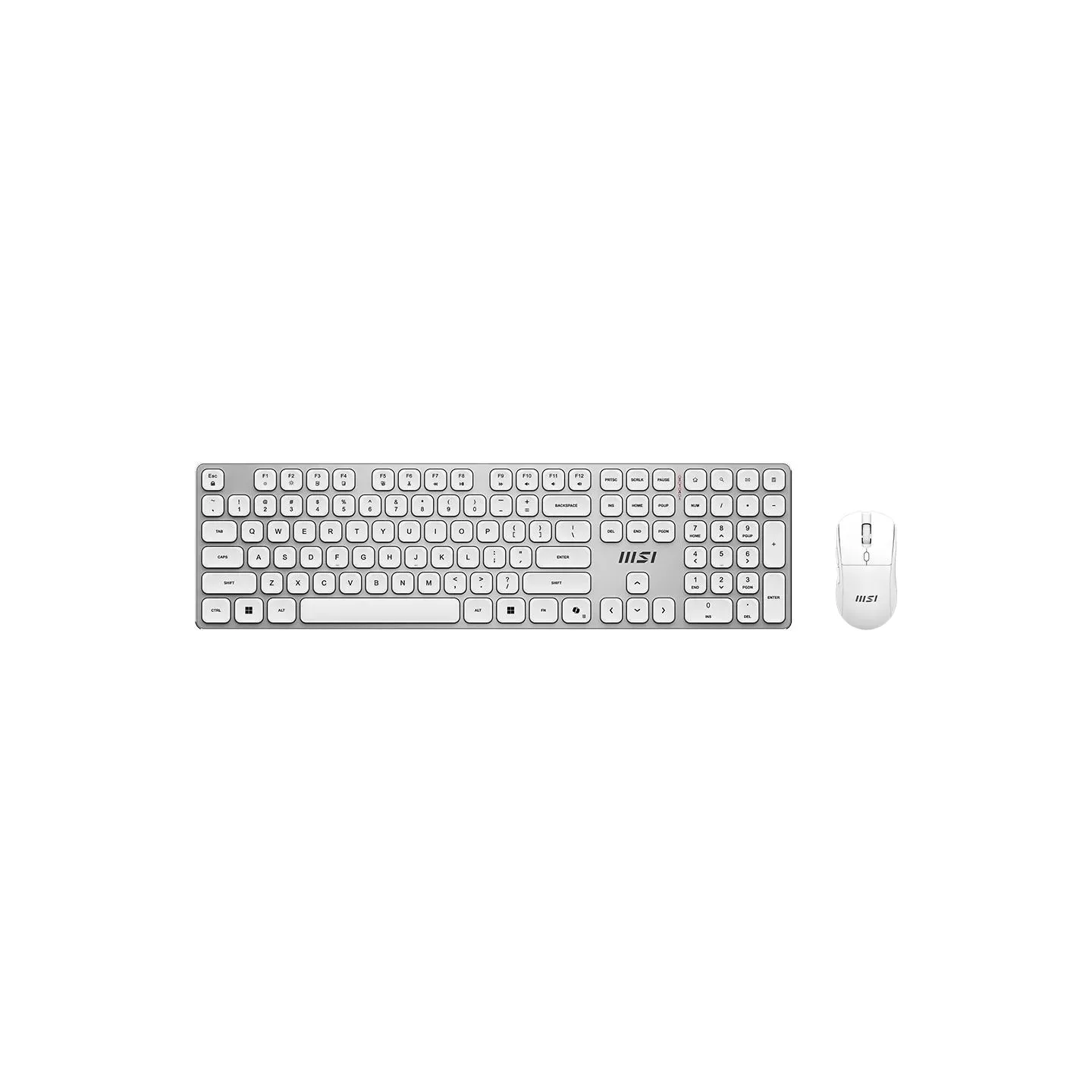 MSI FORGE K210 WIRELESS COMBO WHITE US | Keyboard and Mouse Set | Wireless | Mouse included | US | White