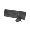 Natec Keyboard and Mouse | Stringray 2 | Keyboard and Mouse Set | Wireless | US | Black