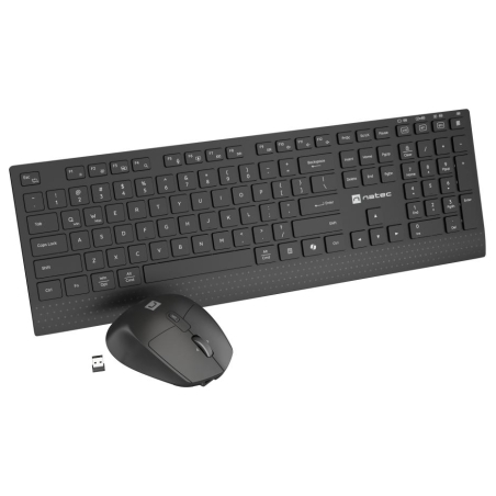 Natec Keyboard and Mouse | Stringray 2 | Keyboard and Mouse Set | Wireless | US | Black