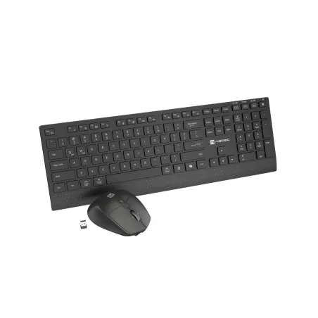 Natec Keyboard and Mouse | Stringray 2 | Keyboard and Mouse Set | Wireless | US | Black