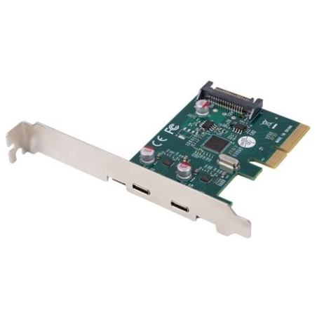 Lanberg PCI-Express X1 Card to 2X USB-C 3.2 GEN 2X1 Low profile | PCE-UC3-002