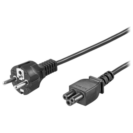 Goobay | Power supply cord (safety plug) | 93586 | Black Safety plug (type F, CEE 7/7) | Device socket C5