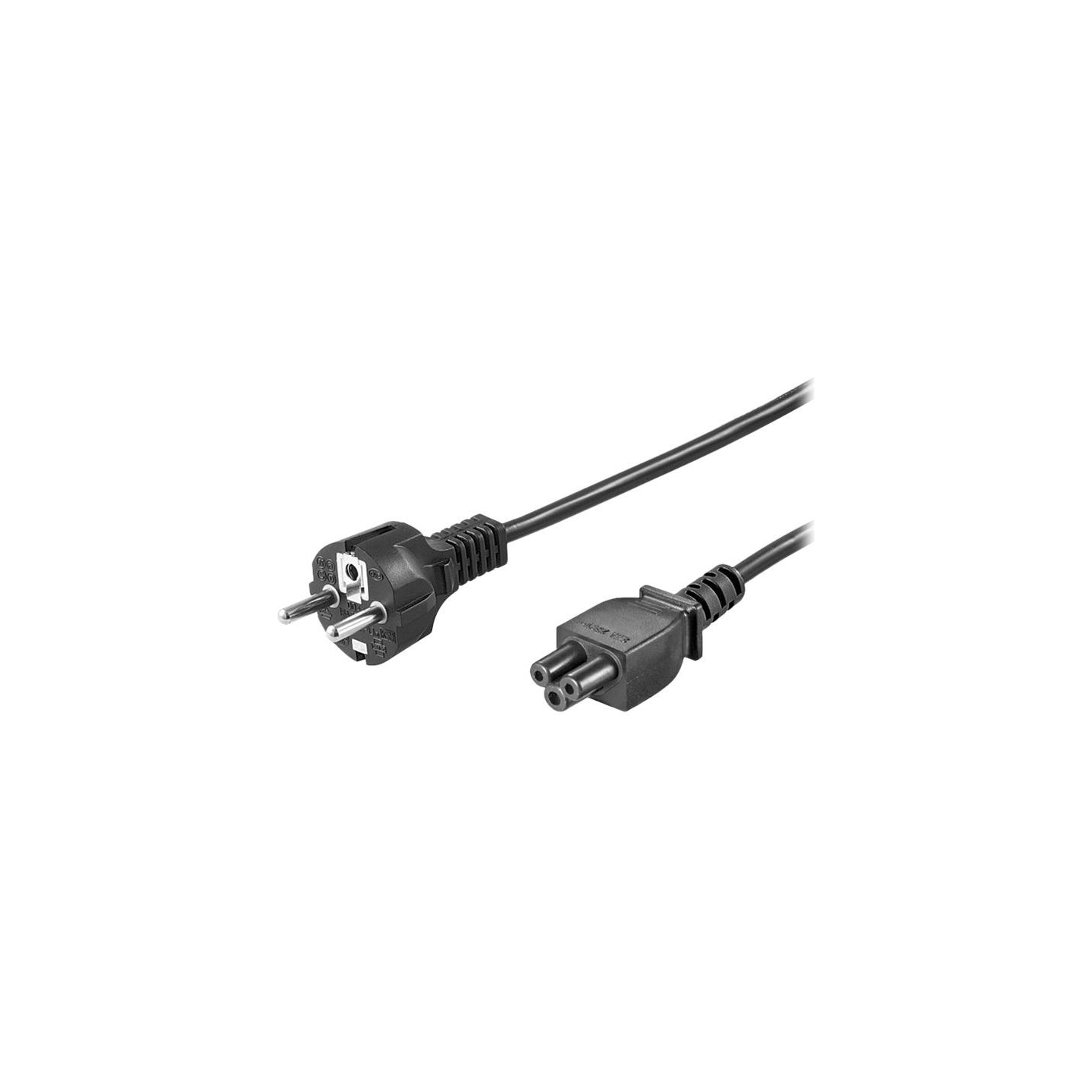 Goobay | Power supply cord (safety plug) | 93586 | Black Safety plug (type F, CEE 7/7) | Device socket C5