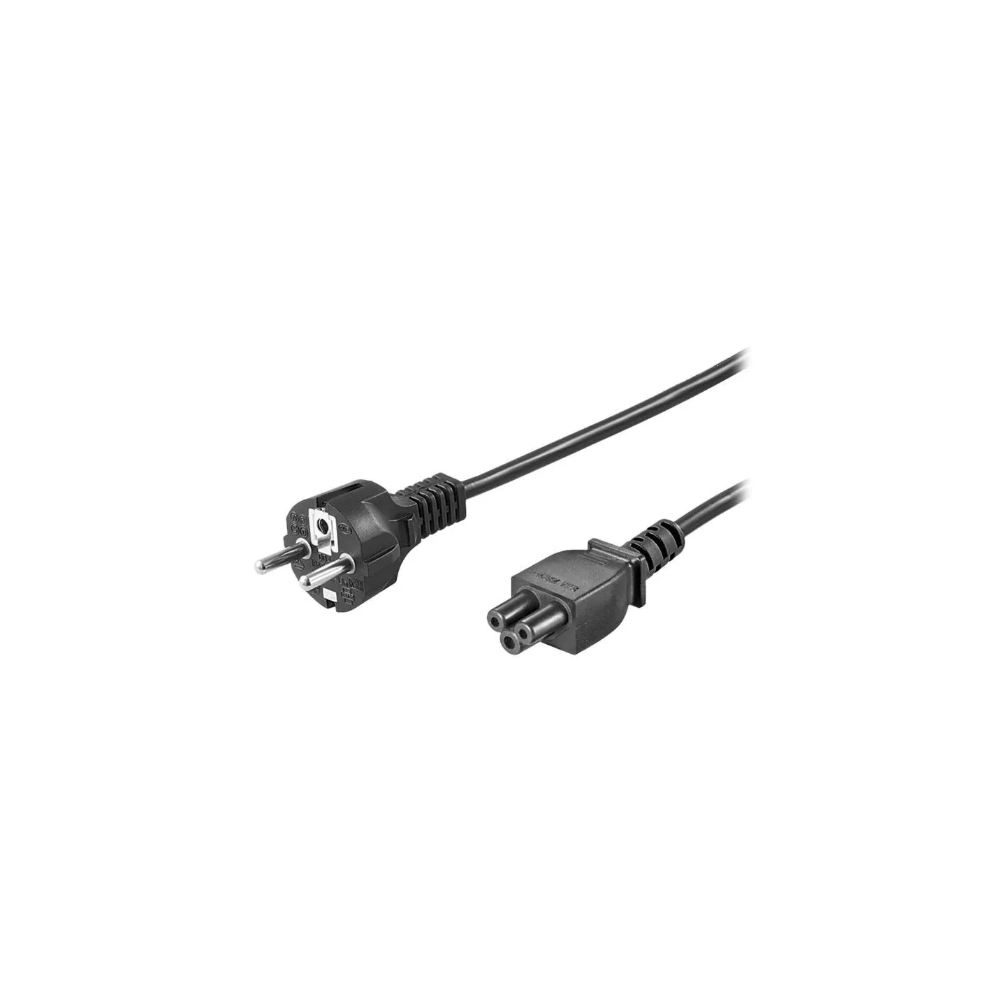 Goobay | Power supply cord (safety plug) | 93586 | Black Safety plug (type F, CEE 7/7) | Device socket C5