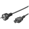 Goobay | Power supply cord (safety plug) | 93586 | Black Safety plug (type F, CEE 7/7) | Device socket C5