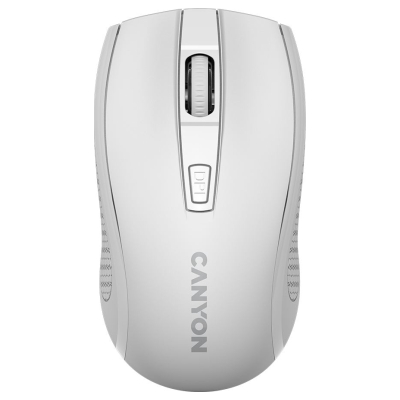 Canyon MW-7, 2.4Ghz wireless mouse, 6 buttons, DPI 800/1200/1600, with 1 AA battery ,size 110*60*37mm,58g,white