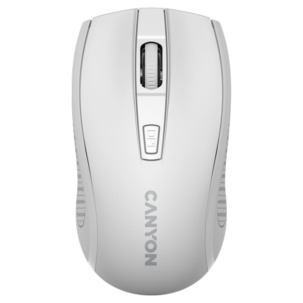 Canyon MW-7, 2.4Ghz wireless mouse, 6 buttons, DPI 800/1200/1600, with 1 AA battery ,size 110*60*37mm,58g,white