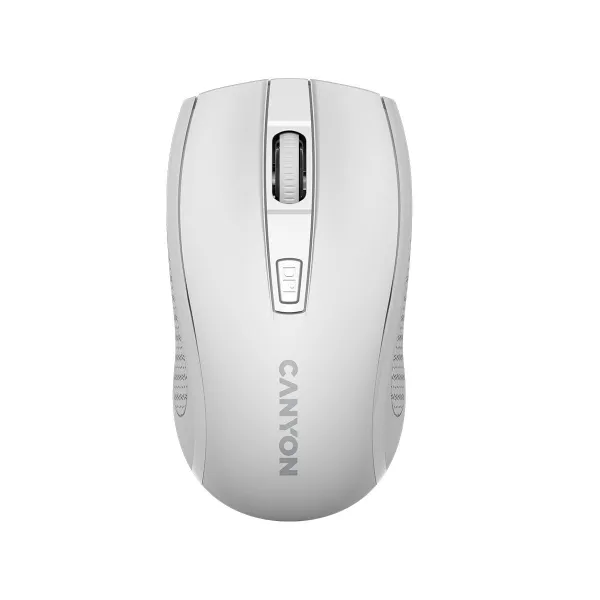 Canyon MW-7, 2.4Ghz wireless mouse, 6 buttons, DPI 800/1200/1600, with 1 AA battery ,size 110*60*37mm,58g,white
