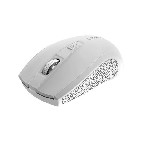 Canyon MW-7, 2.4Ghz wireless mouse, 6 buttons, DPI 800/1200/1600, with 1 AA battery ,size 110*60*37mm,58g,white