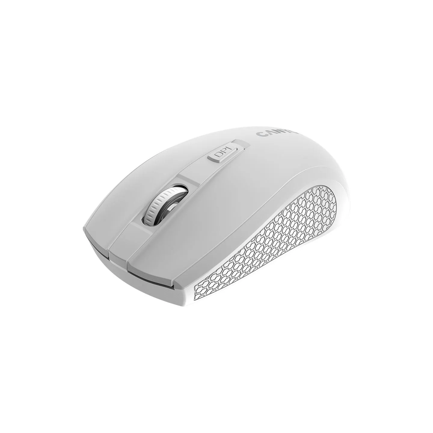 Canyon MW-7, 2.4Ghz wireless mouse, 6 buttons, DPI 800/1200/1600, with 1 AA battery ,size 110*60*37mm,58g,white