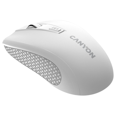 Canyon MW-7, 2.4Ghz wireless mouse, 6 buttons, DPI 800/1200/1600, with 1 AA battery ,size 110*60*37mm,58g,white