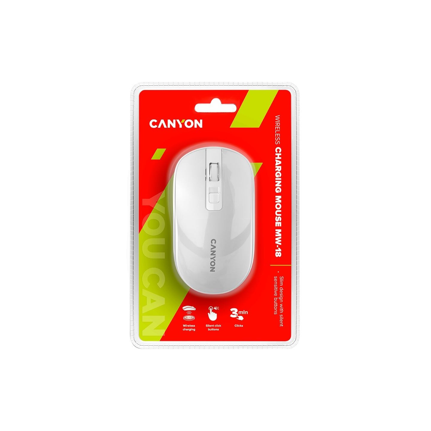 Canyon mouse MW-18 Wireless Charge Pearl White